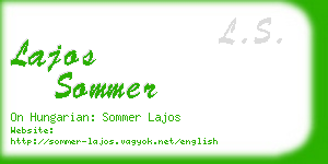 lajos sommer business card